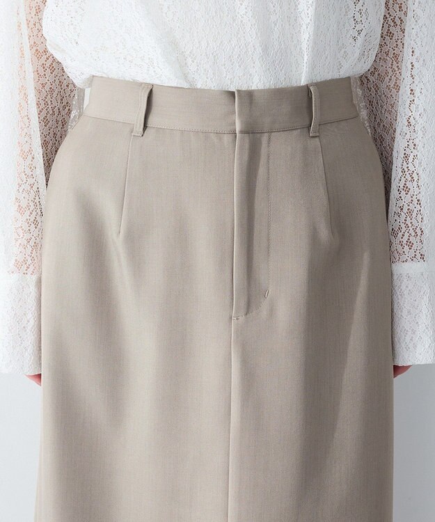 CRAFT STANDARD BOUTIQUE ＜セレモニー＞カットアウトヘムIラインスカート Beige