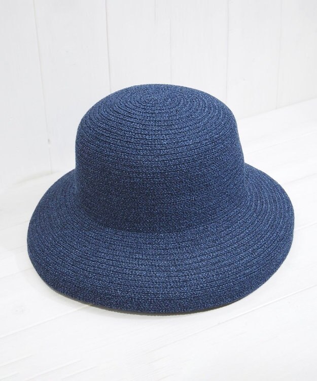 石田製帽 美濃和紙xコットンブレード　ウォッシャブルカサブランカ ネイビー