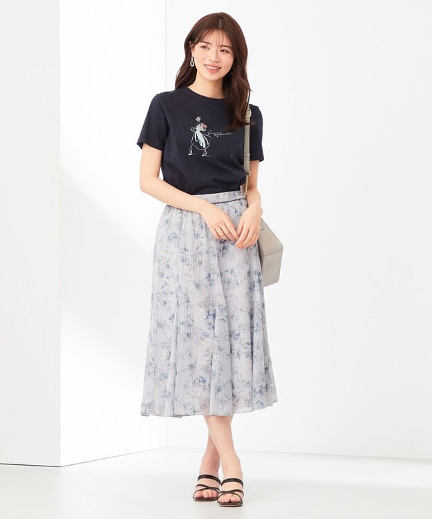 ANY SIS 【JIJI × any SiS】イラスト Tシャツ ネイビー