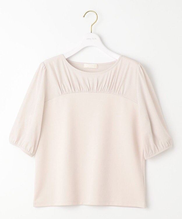 ANY SIS シアーコンビ プルオーバー アイボリー