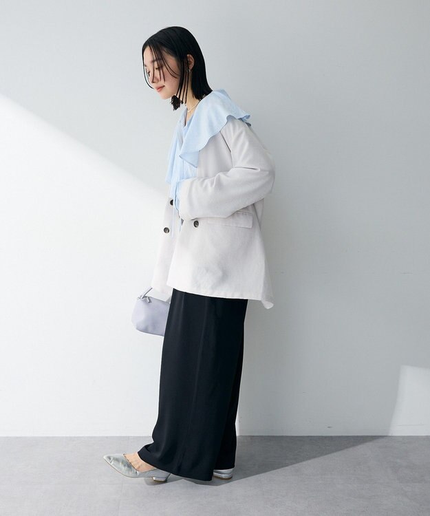 Green Parks オーバーサイズＷ釦ライトジャケット Light Gray