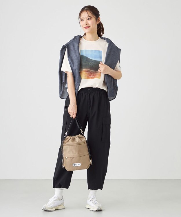 SHARE PARK LADIES 【UVカット・吸水速乾・ストレッチ・軽量 】フォトプリントTシャツ（S・Mサイズ） ホワイト系