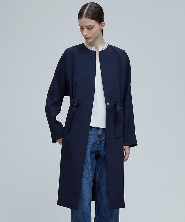 BEIGE， MARIE / ノーカラーコート Navy