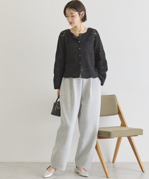 AMERICAN HOLIC クロシェニットカーディガン Black