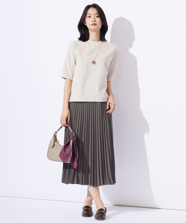 J.PRESS LADIES マーブルトップ ネックレス ブラウン系