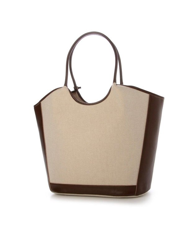 UNBILLION ペルケ perche / キャンバス・牛革トリミングトート ブラウン