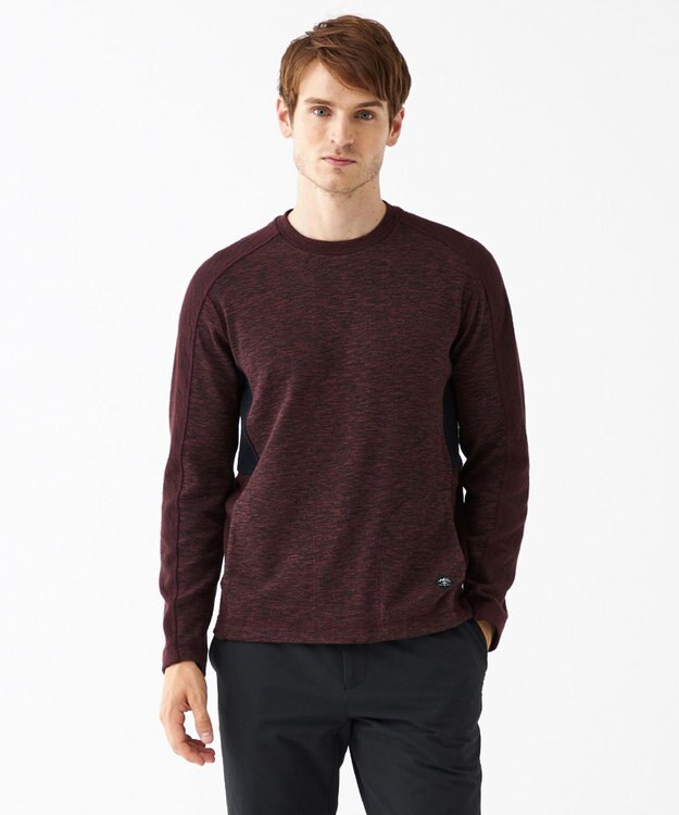 JOSEPH ABBOUD MOUNTAIN 【UNISEX】ランダムスラブリップ カットソー ワイン系