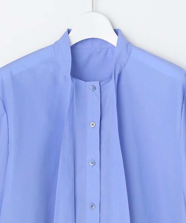 自由区 L 【カタログ掲載】ナチュラルタッチボウタイ ブラウス サックス