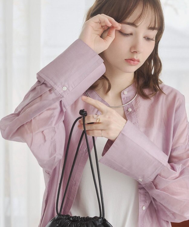 WEGO 【ANGIE VINTAGE】シアーシャツ ライトパープル