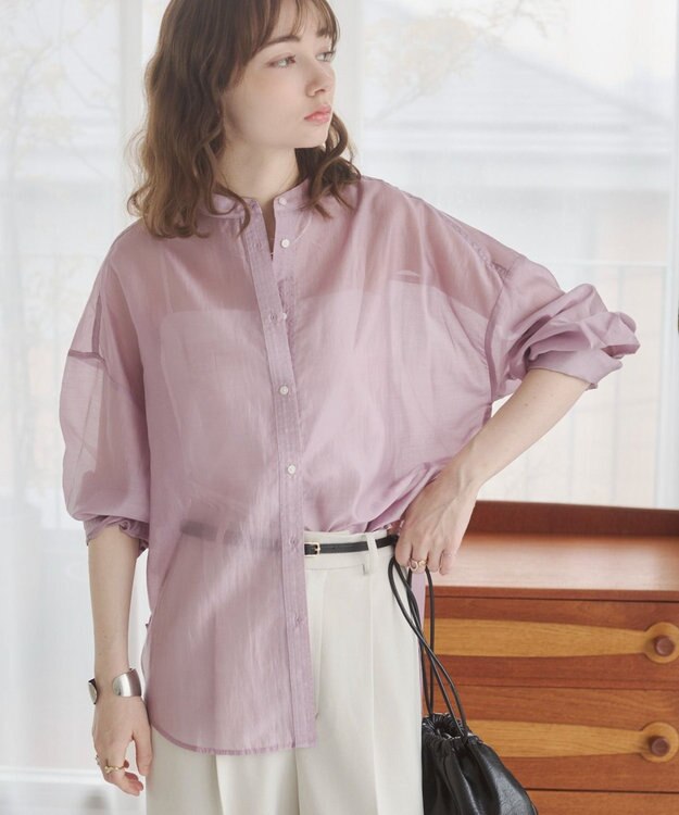 WEGO 【ANGIE VINTAGE】シアーシャツ ライトパープル