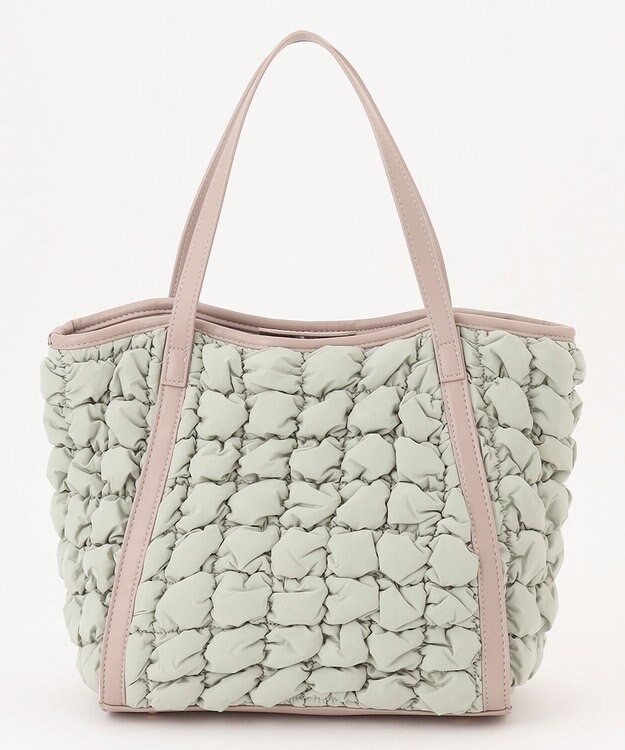 LA BAGAGERIE ポップコーンキルト2WAYトート Mサイズ ライトグリーン