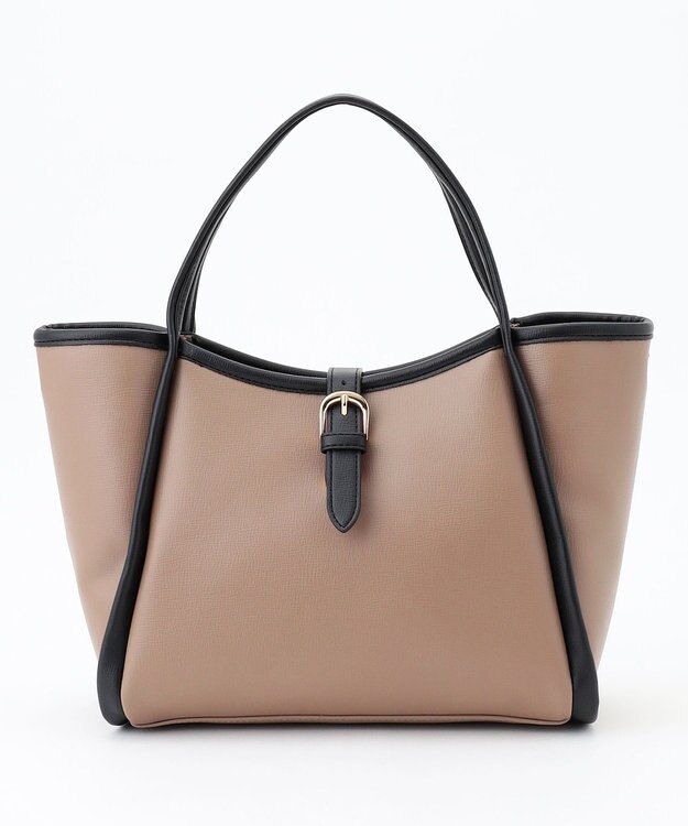 ANY SIS 【2WAY】ベルトベーシック トートバッグ モカ×ブラック