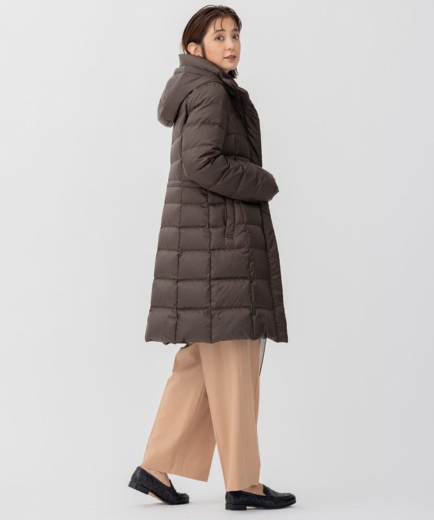 23区 S 【洗える】シレータフタ ロング ダウンコート ダークブラウン系