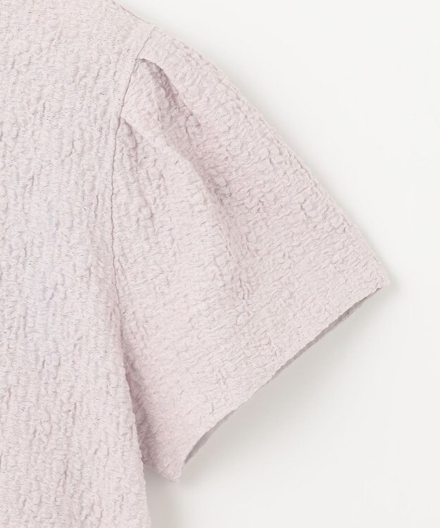 組曲 L 【WEB限定】ストレッチジャガード クロップドＴシャツ ピンクグレージュ系