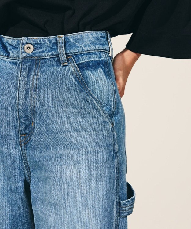 AMERICAN HOLIC ペインターワイドデニム Light Indigo