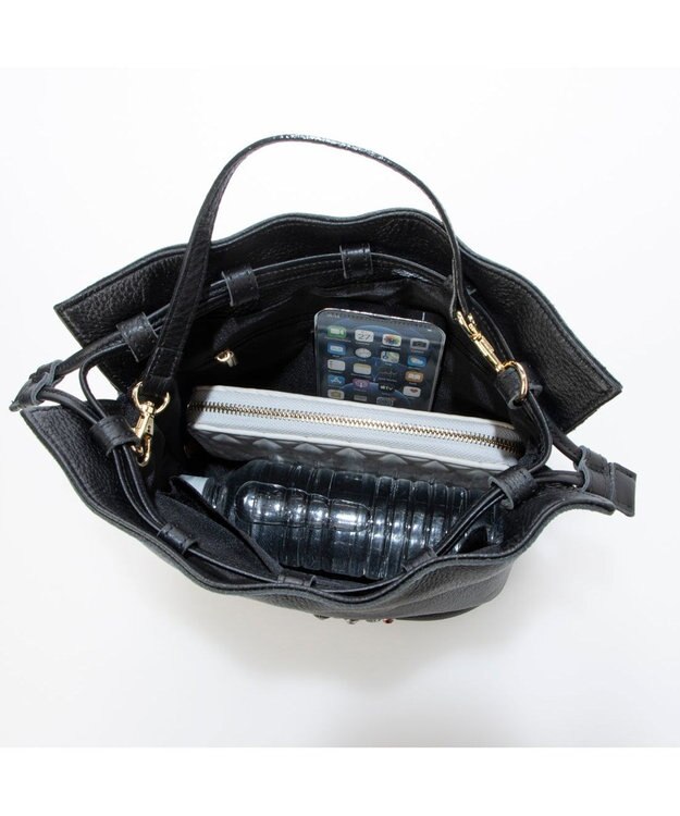 UNBILLION ペルケ perche / マルチスタッズ2wayドロストショルダー ブラック