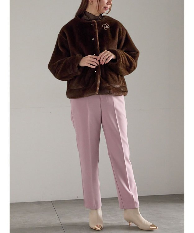 Te chichi グラデーションファーノーカラージャケット《2025winter catalog item》 ブラウン