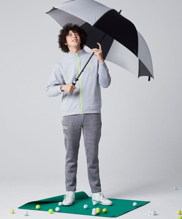 PW CIRCULUS 【MEN】ジャージー スタンド ジップアップ ブルゾン ライトグレー系