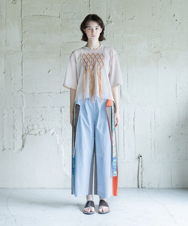 COQ 2WAY KNOT COTTON 前後2WAYパンツ スカイブルー