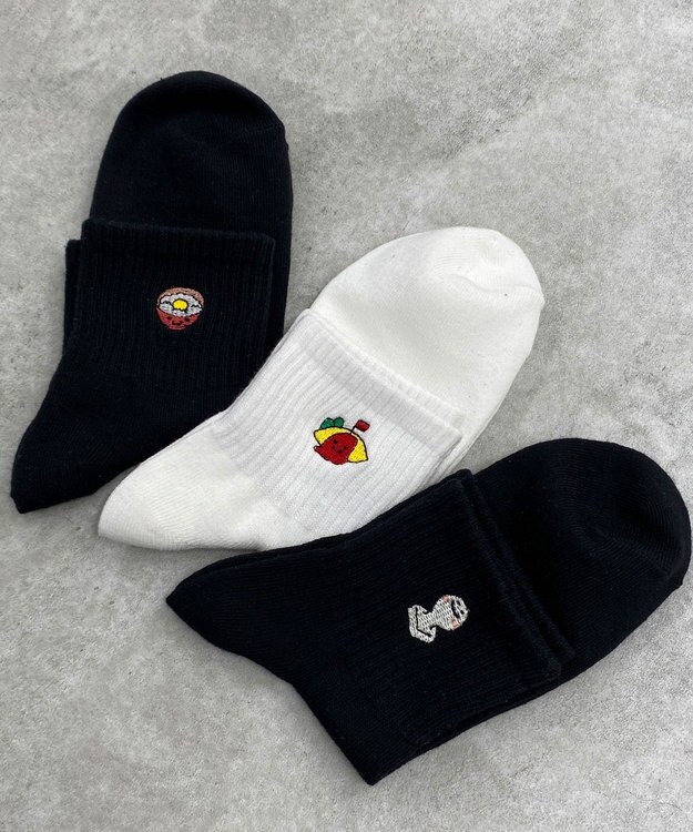 WEGO 炭水化物アンクルソックス 柄1