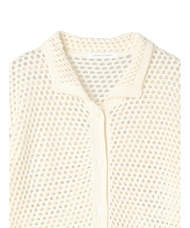 AMERICAN HOLIC 透かし編みニットカーディガン Ivory