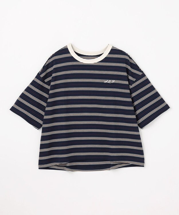 ANY リンガーTシャツ ネイビーボーダー