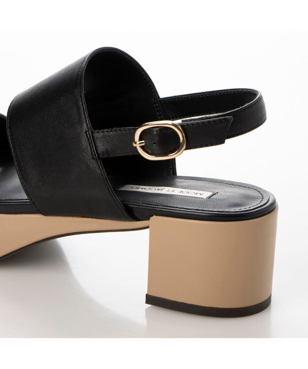 MODE ET JACOMO <MODE ET JACOMO>厚底ダブルベルトサンダル ブラウンコンビ