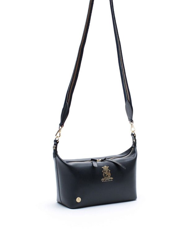 A.D.M.J. 【撥水】牛床革リバティソフト/ソフトショルダーM ネイビー