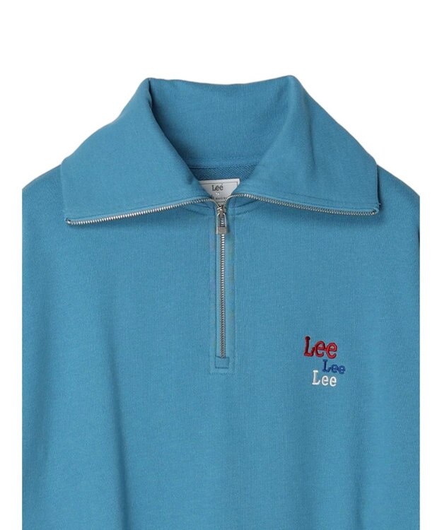 earth music&ecology Ｌｅｅ×ｅ．ｍ．ａ．ｅ．　ハーフジップ刺繍スウェット Blue