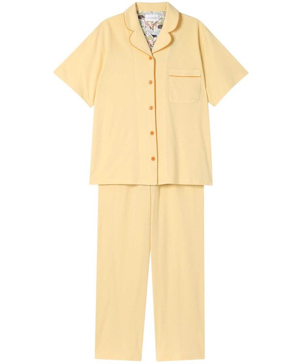 une nana cool MADE WITH LIBERTY FABRIC 綿混ソフト天竺 半袖パジャマ YE