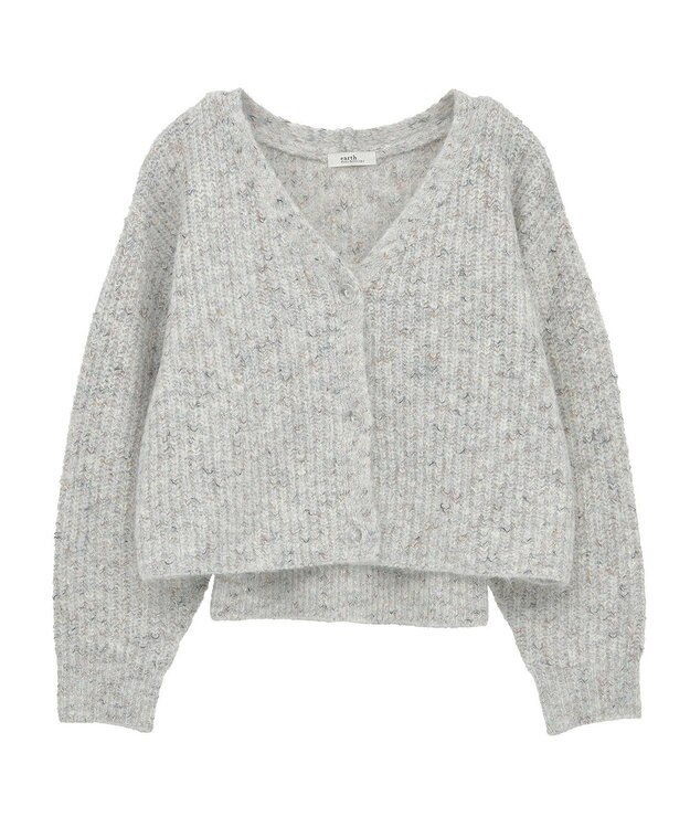 earth music&ecology 【WEB限定】SET2点ショートカーディガン＋リボンキャミソール Light Gray
