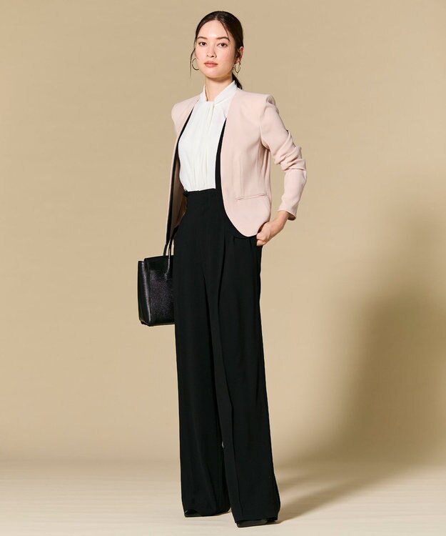 BEIGE， ANITA / ノースリーブタックブラウス White