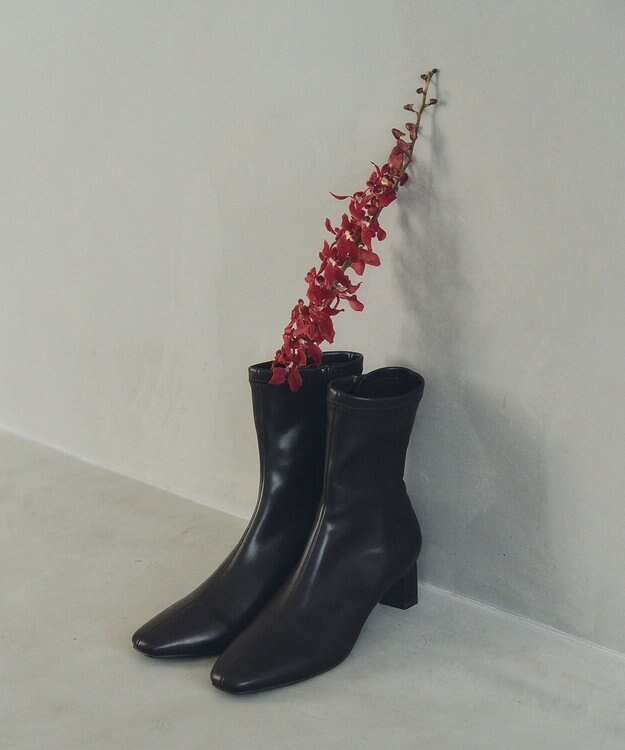 YECCA VECCA ストレッチミドルブーツ Brown