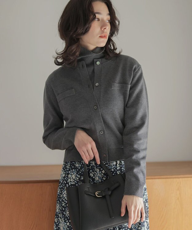 組曲 L ニューシックニット カーディガン グレー系