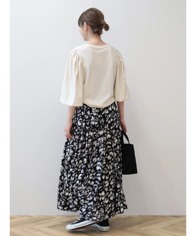 AMERICAN HOLIC ドルマンギャザー７分袖カットプルオーバー Ivory