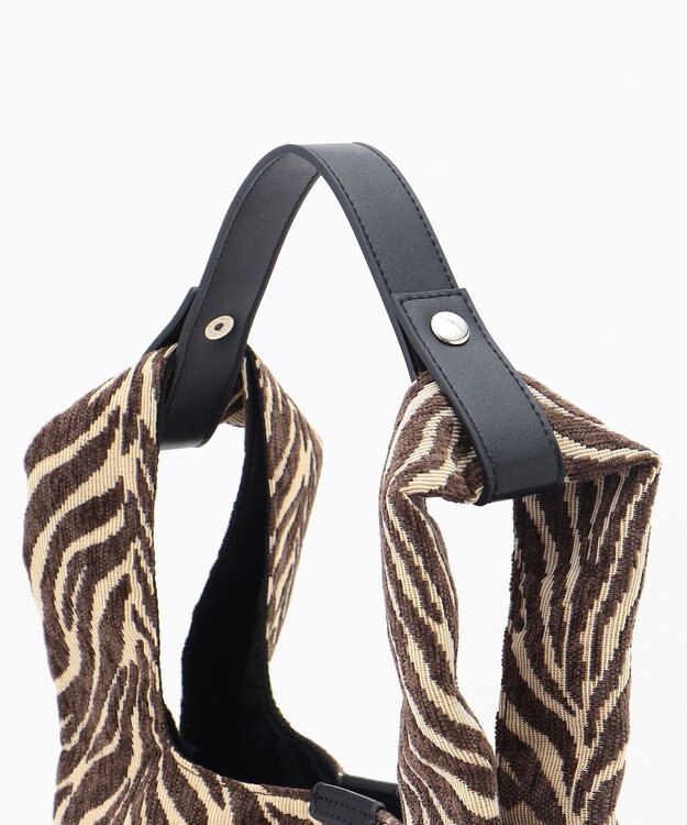 ICB 【WEB限定カラーあり】2WAYエコバッグ 起毛ゼブラブラウン系［WEB限定］