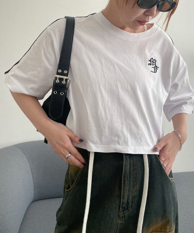 WEGO 2ラインショートT ホワイト