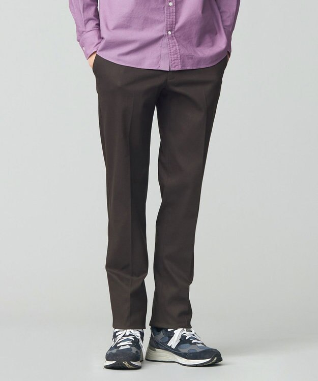 J.PRESS MEN ピースダイ トリコチンストレッチパンツ ダークブラウン系