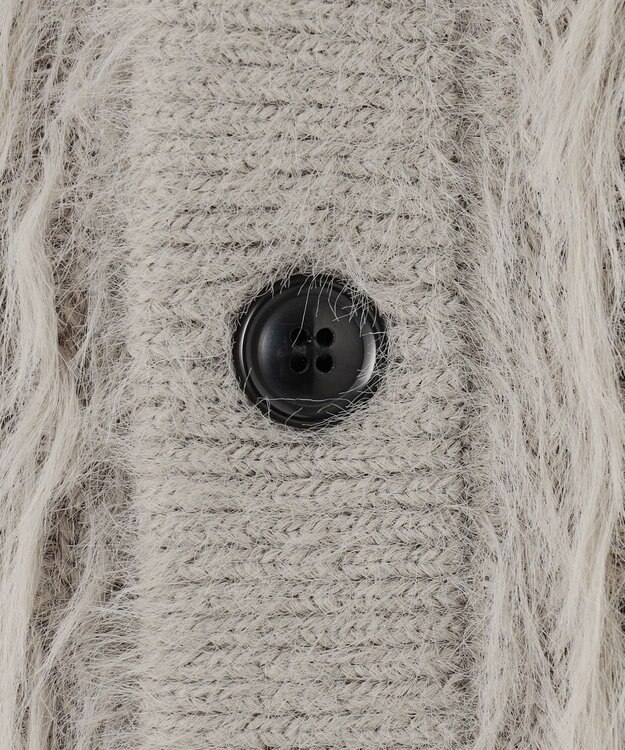 NAVE 【ReNAVE・洗える】メルティーシャギーニット カーディガン ライトグレー系