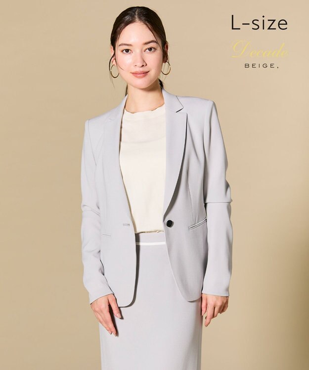 BEIGE， 【Lsize・セットアップ対応】CINDY / テーラードジャケット L.Gray