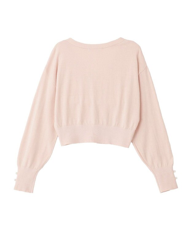 Maison de FLEUR ビジューリボンカーディガン Pink