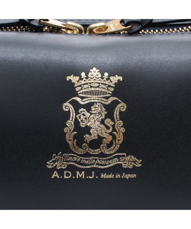 A.D.M.J. 【撥水】牛床革リバティソフト/ソフトショルダーM ネイビー