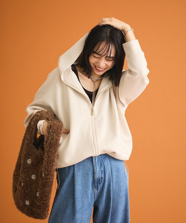 Green Parks ダンボールＺＩＰパーカー Light Beige