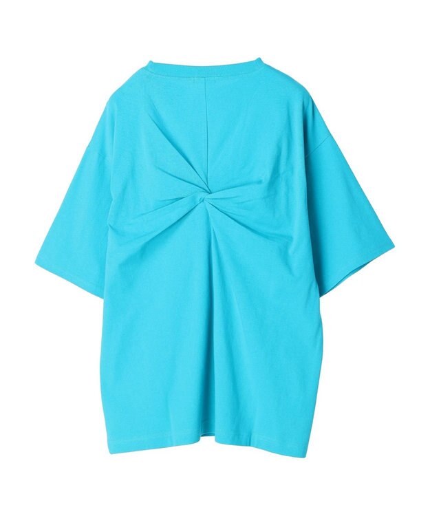 earth music&ecology バックディティールロゴＴＥＥ Blue Green