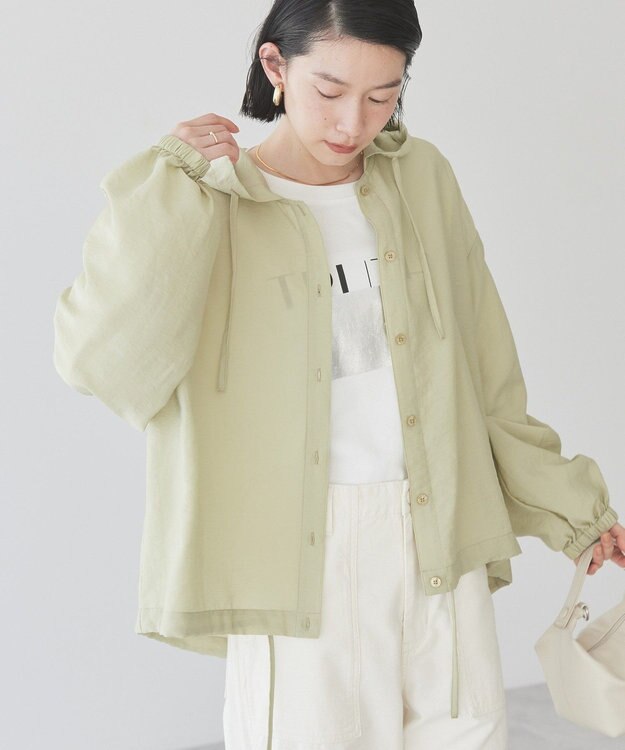 AMERICAN HOLIC フーディーシャツ Light Khaki