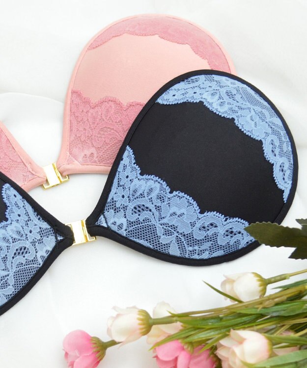 BRADELIS New York 【NuBra / ボリュームアップ】パテッドヌーブラ キャス デザインヌーブラ ストラップレス バックレス ブルー