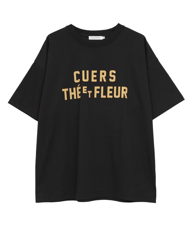 AMERICAN HOLIC デザインカレッジロゴプリントTシャツ Navy