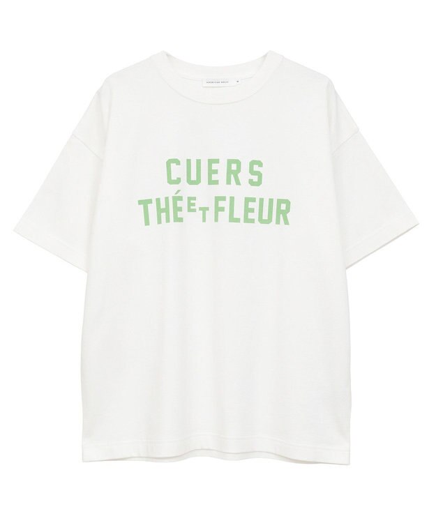 AMERICAN HOLIC デザインカレッジロゴプリントTシャツ Off White