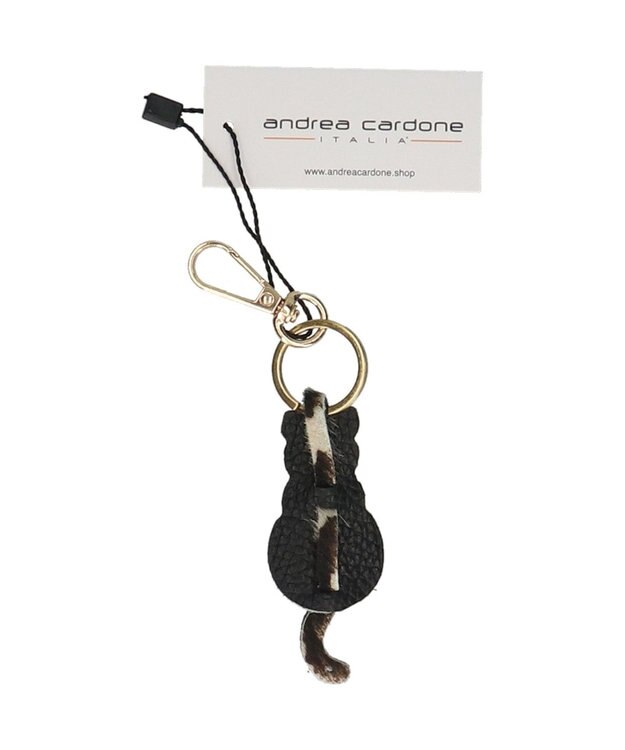 INTER-CHAUSSURES 【ANDREA CARDONE】ネコ型レザーキーチャーム マルチ