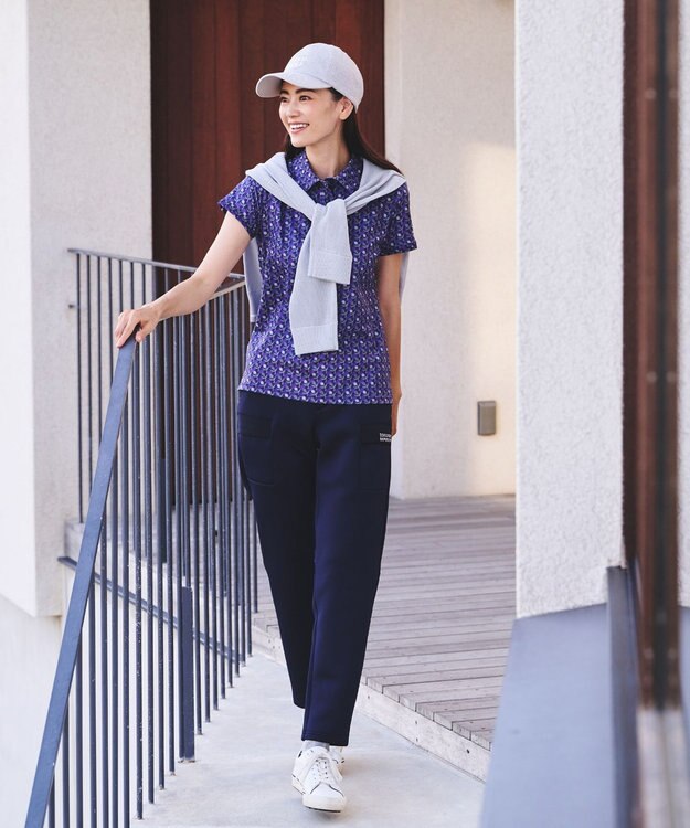 23区GOLF 【WOMEN】ダンボールニットパンツ 履き心地抜群でポケット付き！近所へのお出かけに◎ ネイビー系